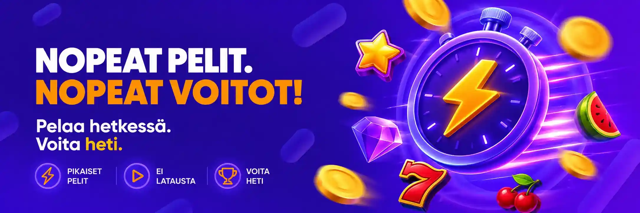 Pikapelit ilman latausta, nopealla voitolla Klikki kasinolla