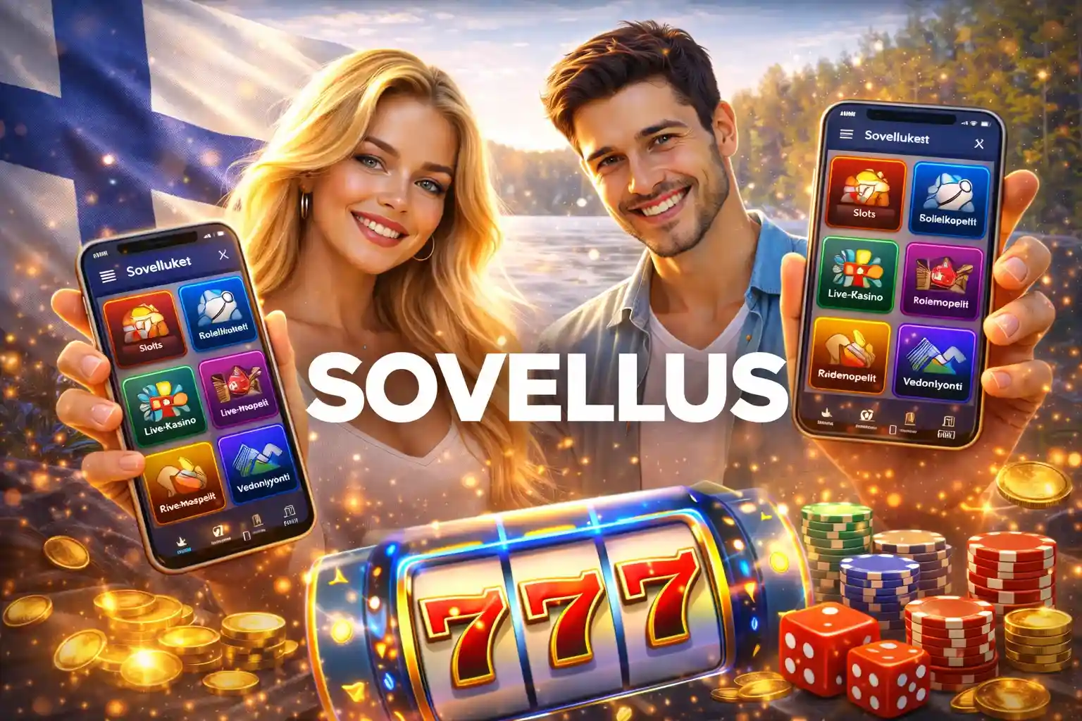 Kasino sovellus Pelaajat esittelevät kasinosovellusta älypuhelimella